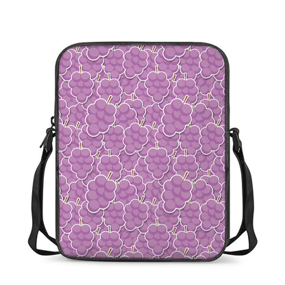 Cute Grape Pattern Print Rectangular Crossbody Bag