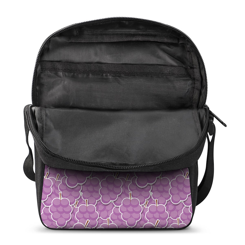 Cute Grape Pattern Print Rectangular Crossbody Bag