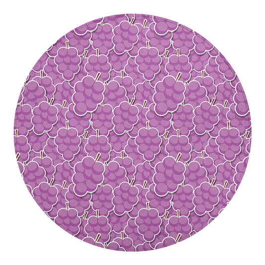 Cute Grape Pattern Print Round Blanket