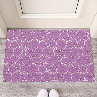 Cute Grape Pattern Print Rubber Doormat