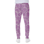Cute Grape Pattern Print Scuba Joggers