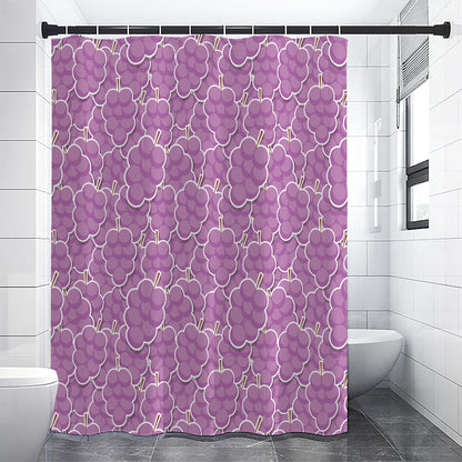 Cute Grape Pattern Print Shower Curtain