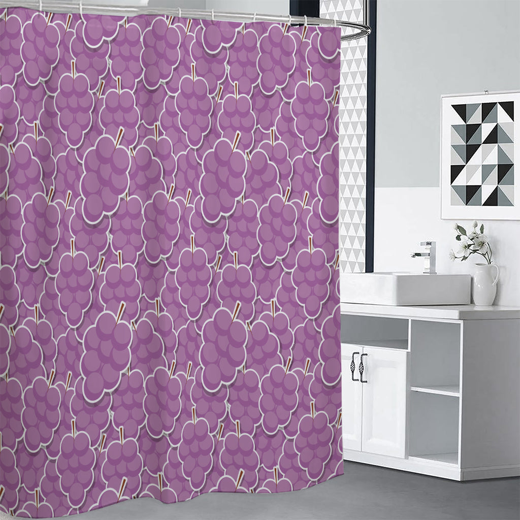 Cute Grape Pattern Print Shower Curtain