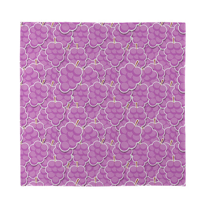Cute Grape Pattern Print Silk Bandana