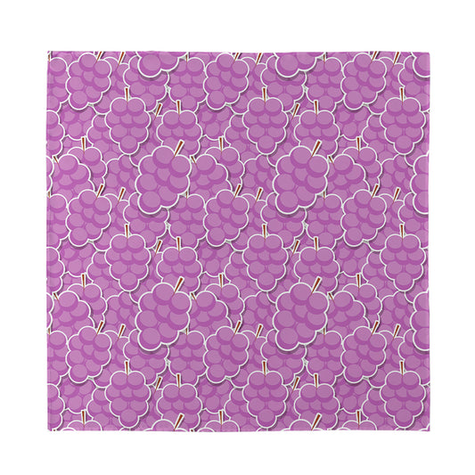 Cute Grape Pattern Print Silk Bandana