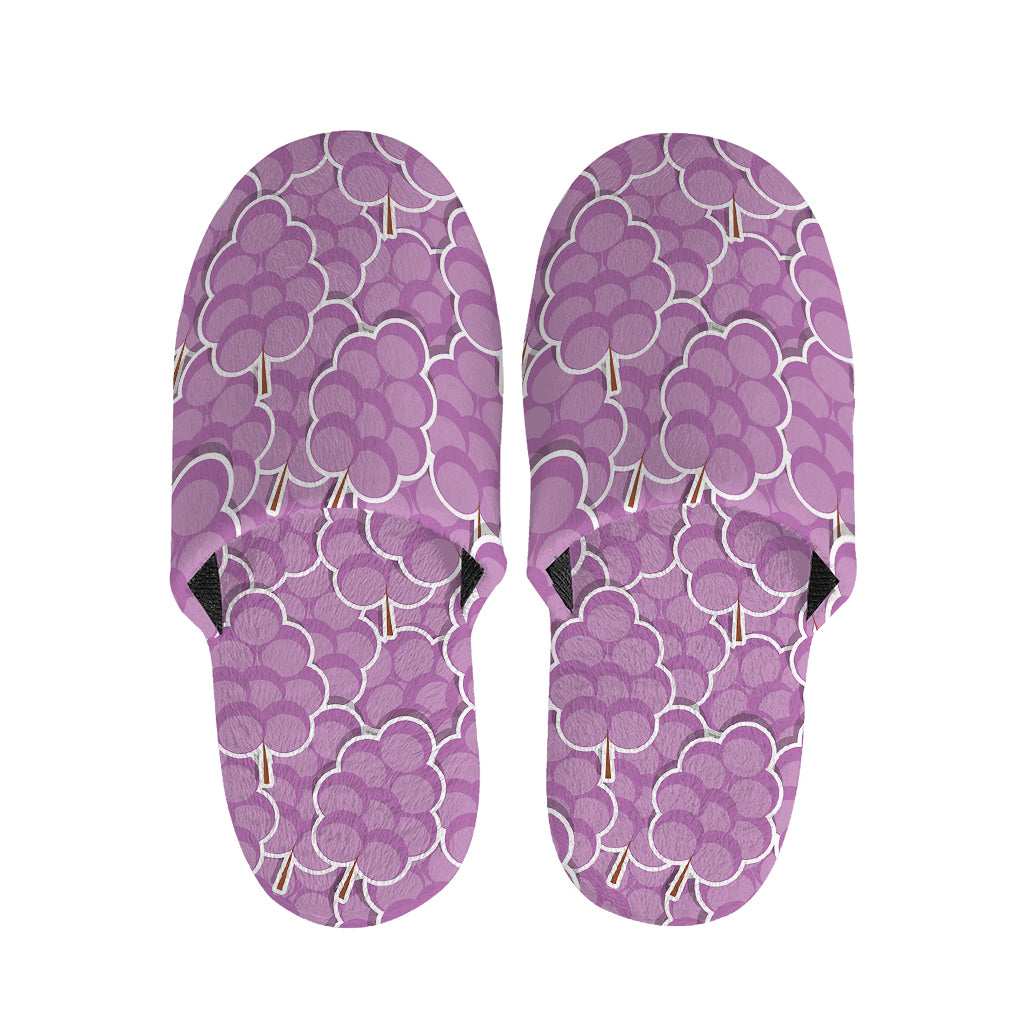 Cute Grape Pattern Print Slippers