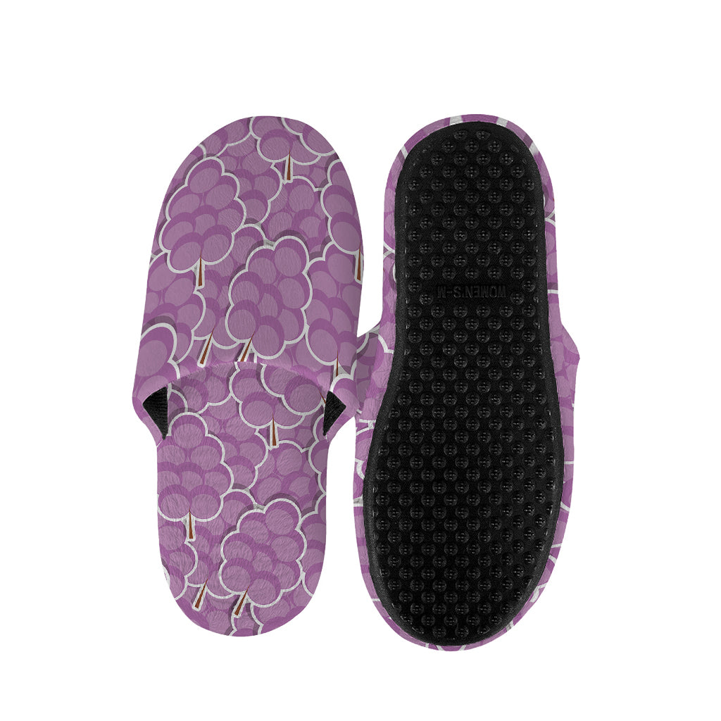 Cute Grape Pattern Print Slippers