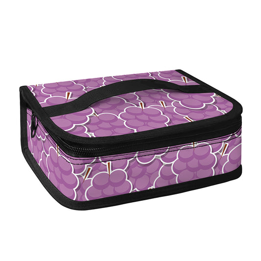 Cute Grape Pattern Print Small Lunch Bag