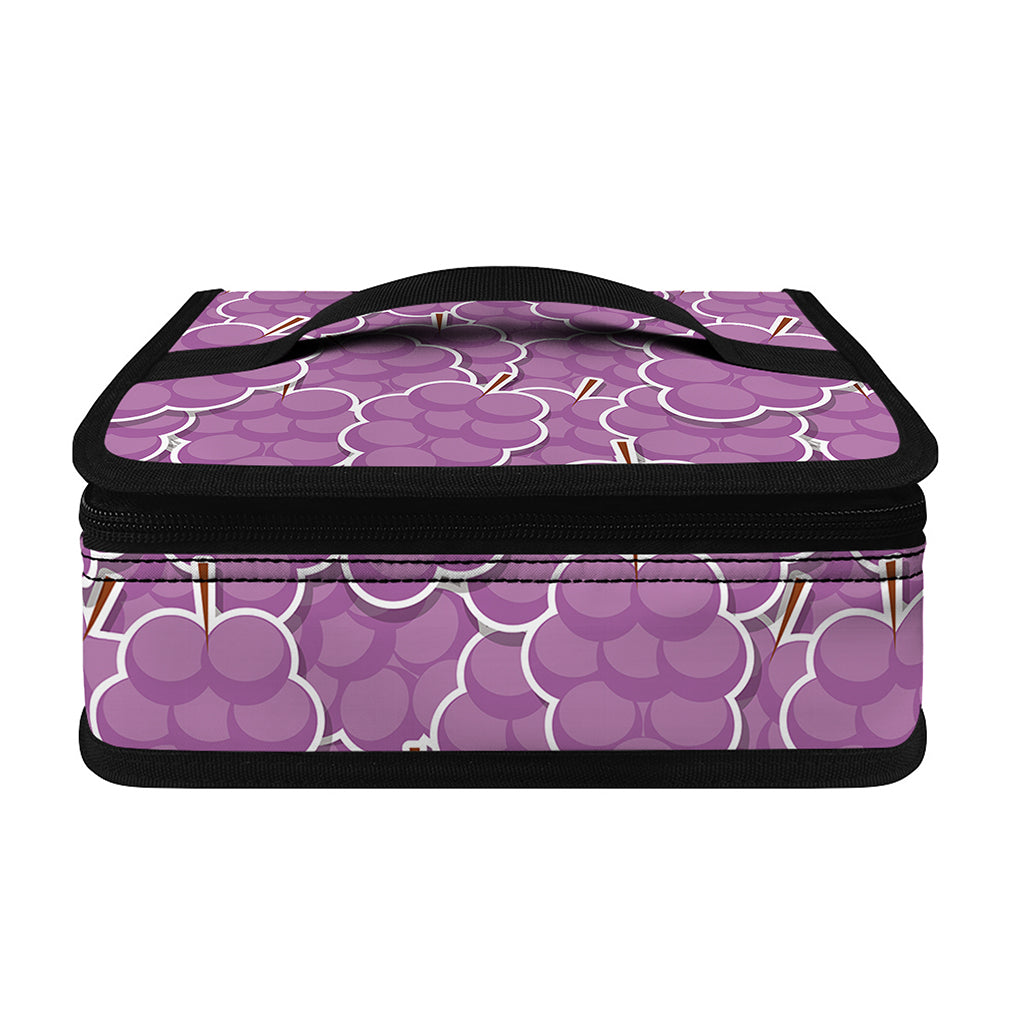 Cute Grape Pattern Print Small Lunch Bag