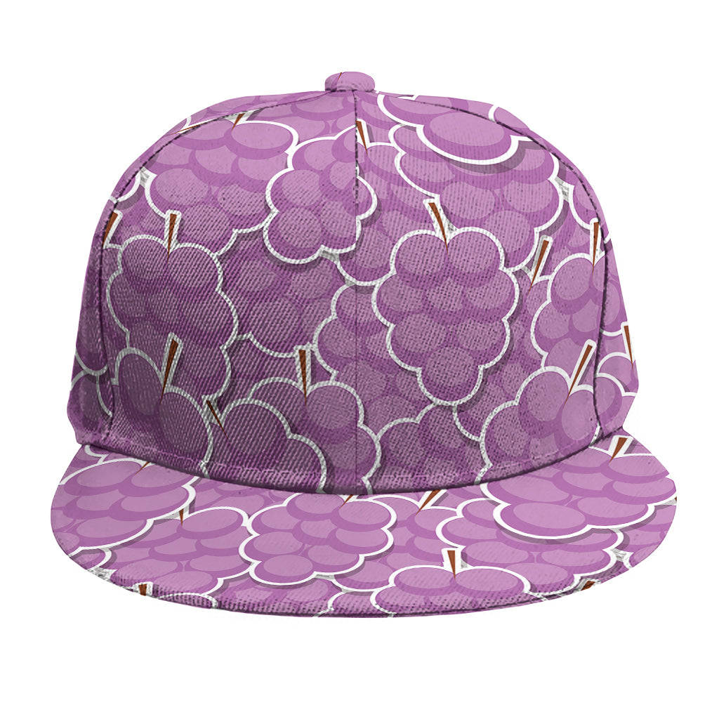 Cute Grape Pattern Print Snapback Cap