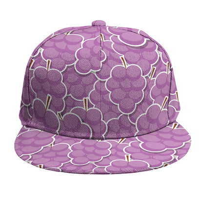Cute Grape Pattern Print Snapback Cap