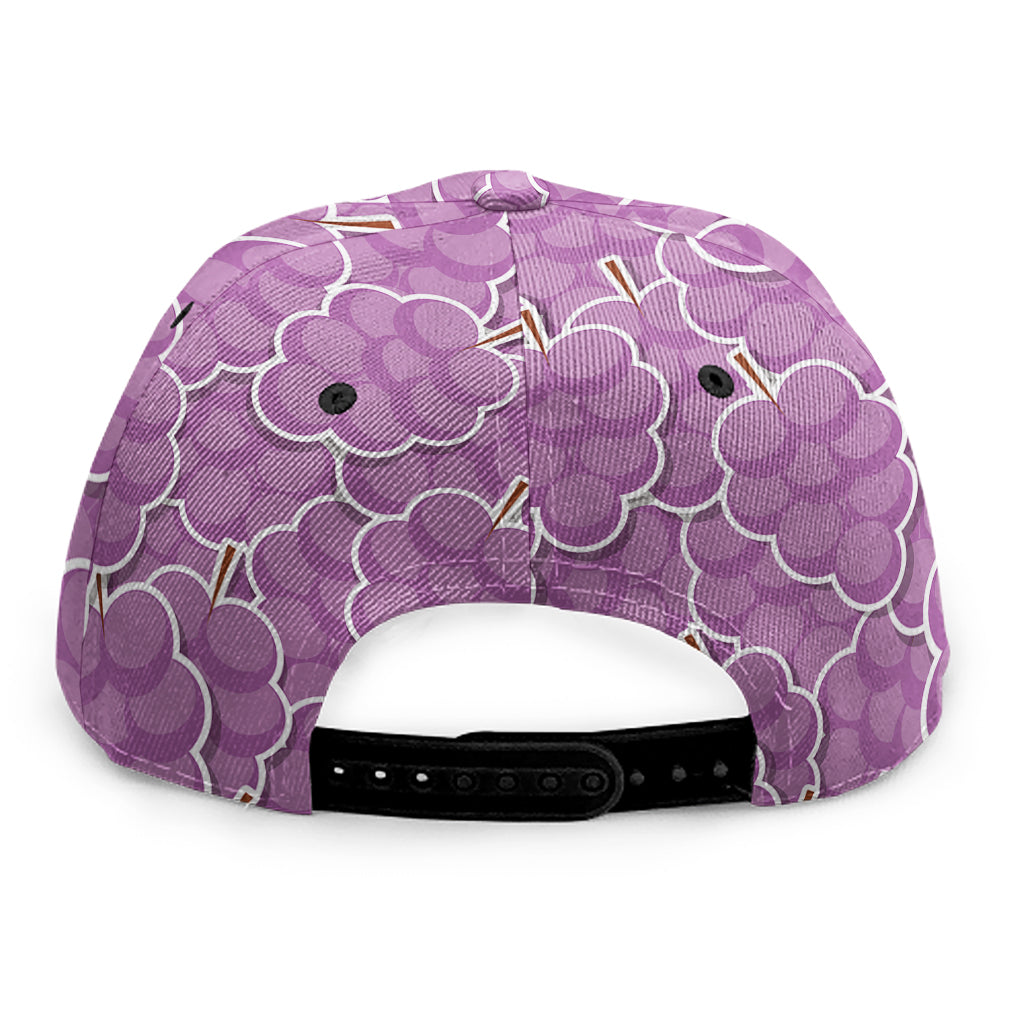 Cute Grape Pattern Print Snapback Cap