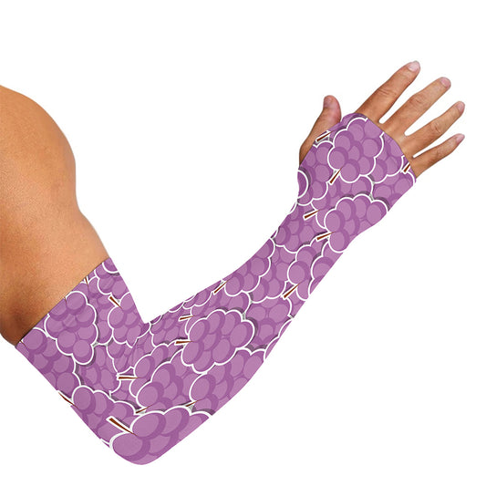 Cute Grape Pattern Print Sun Protection Arm Sleeves