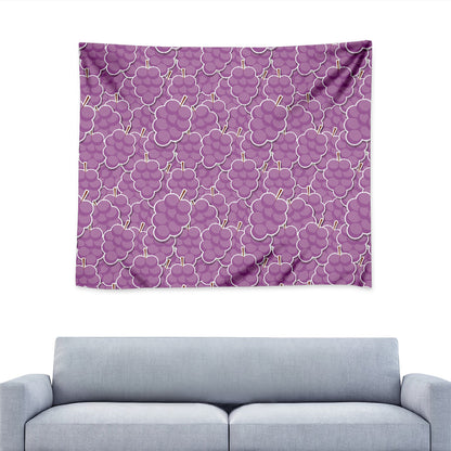 Cute Grape Pattern Print Tapestry