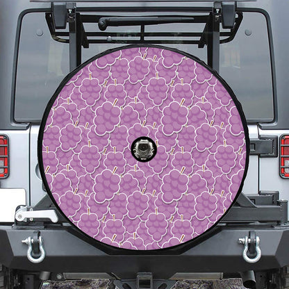 Cute Grape Pattern Print Tire Cover With Camera Hole