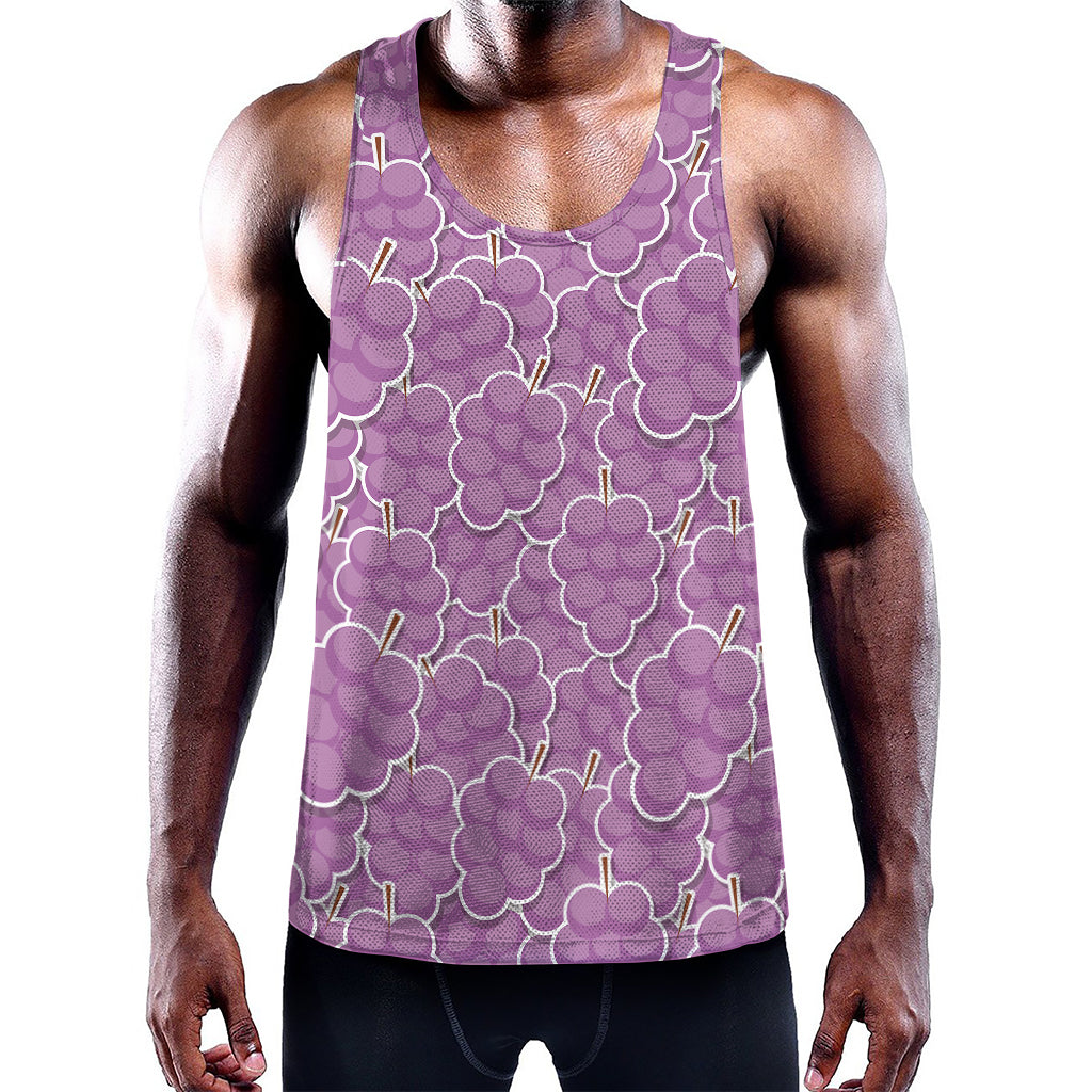 Cute Grape Pattern Print Training Tank Top