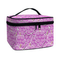 Cute Grape Pattern Print Travel Makeup Bag