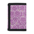 Cute Grape Pattern Print Trifold Wallet