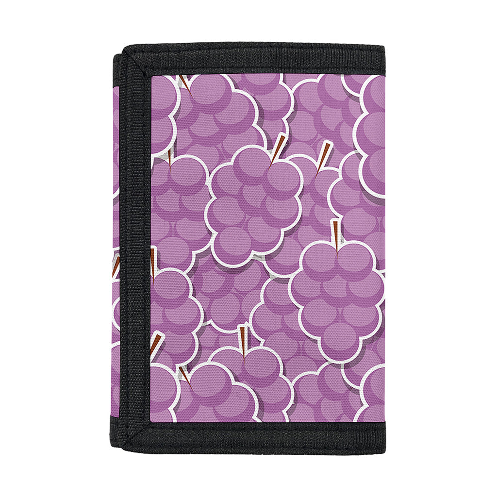 Cute Grape Pattern Print Trifold Wallet