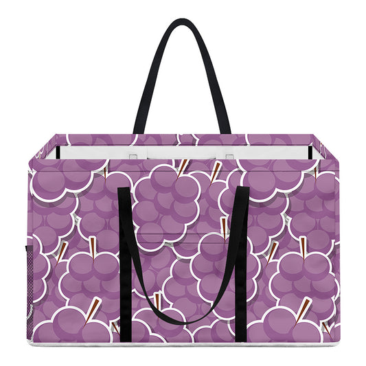 Cute Grape Pattern Print Utility Tote Bag