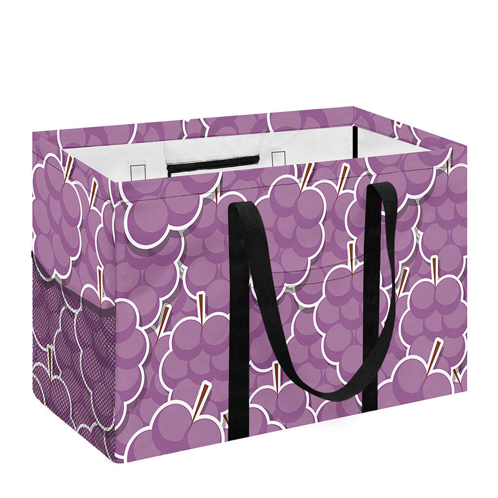 Cute Grape Pattern Print Utility Tote Bag