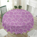 Cute Grape Pattern Print Waterproof Round Tablecloth