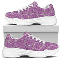 Cute Grape Pattern Print White Chunky Shoes