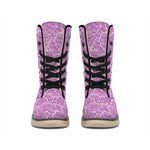 Cute Grape Pattern Print Winter Boots