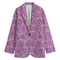 Cute Grape Pattern Print Women's Cotton Blazer