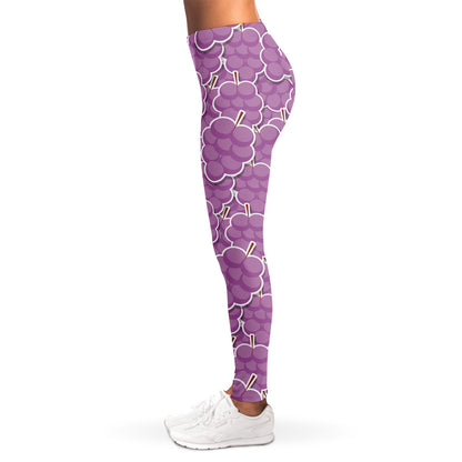 Cute Grape Pattern Print Women's Leggings