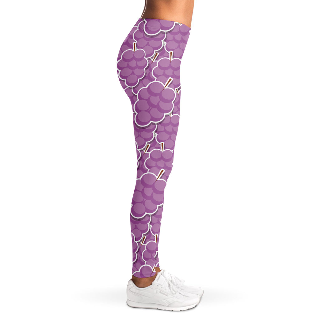 Cute Grape Pattern Print Women's Leggings