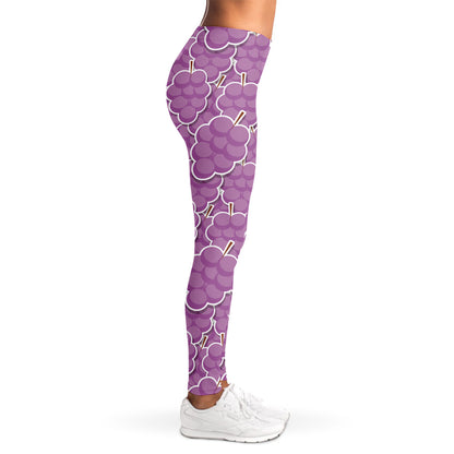 Cute Grape Pattern Print Women's Leggings