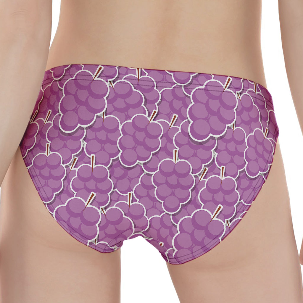 Cute Grape Pattern Print Women's Panties