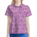 Cute Grape Pattern Print Women's Polo Shirt
