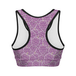 Cute Grape Pattern Print Women's Sports Bra