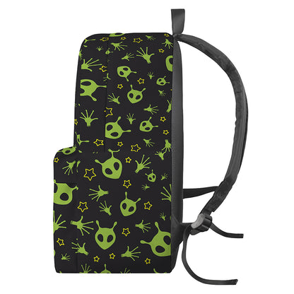 Cute Green Alien Pattern Print Backpack