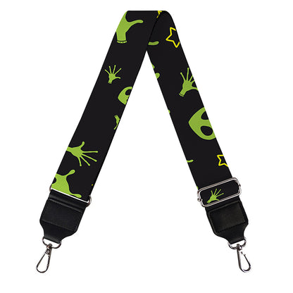 Cute Green Alien Pattern Print Bag Strap