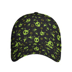 Cute Green Alien Pattern Print Baseball Cap