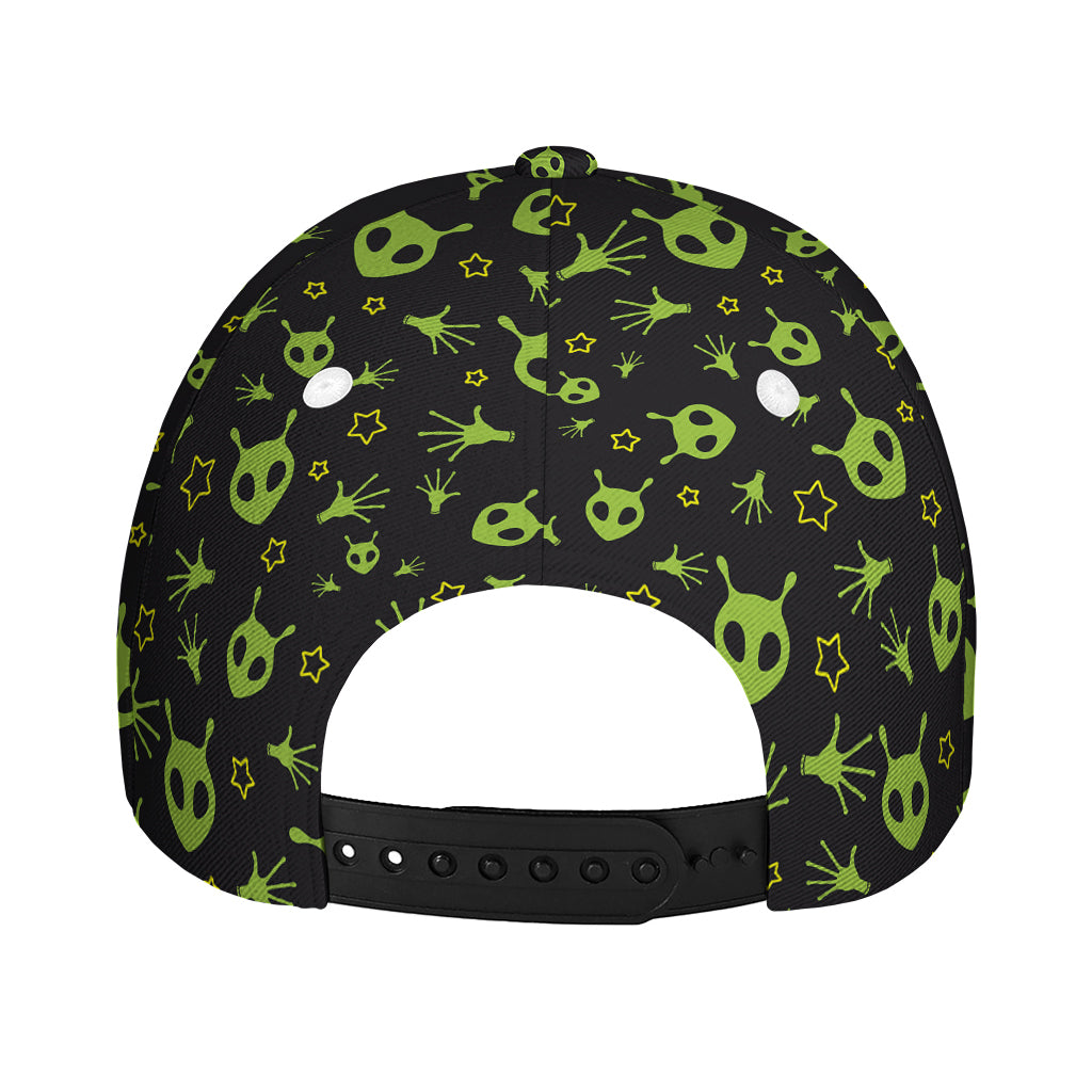 Cute Green Alien Pattern Print Baseball Cap