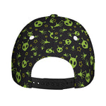 Cute Green Alien Pattern Print Baseball Cap