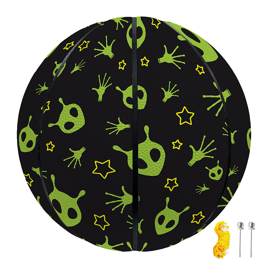 Cute Green Alien Pattern Print Basketball
