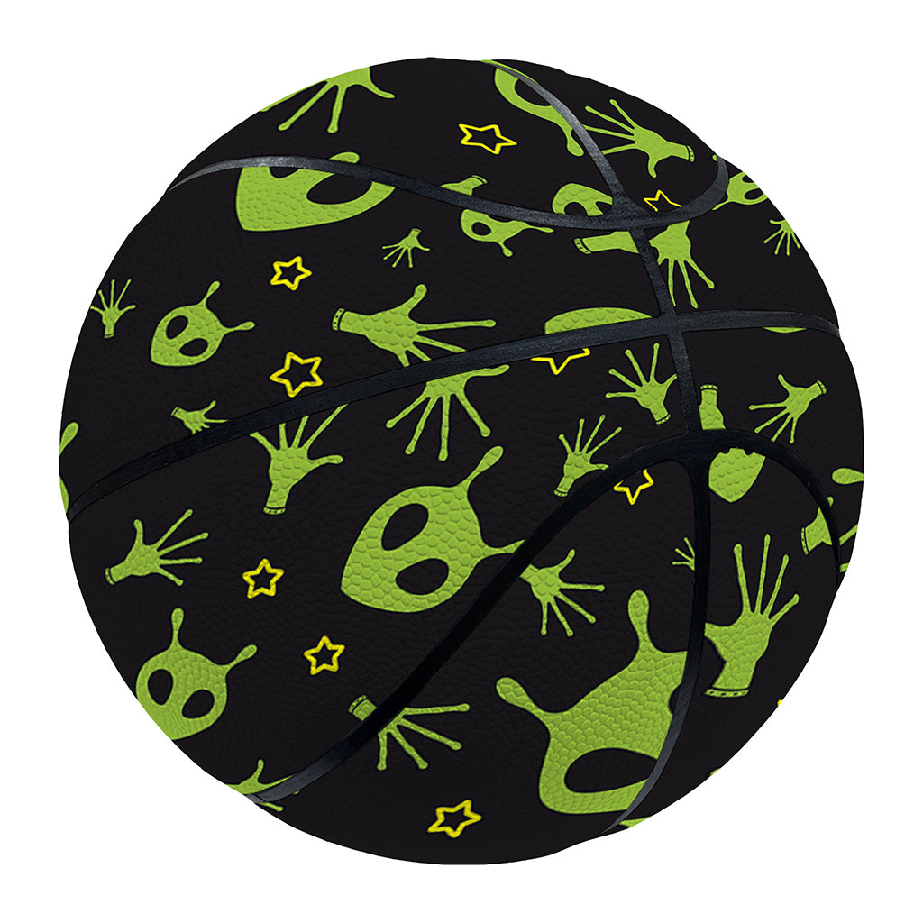 Cute Green Alien Pattern Print Basketball