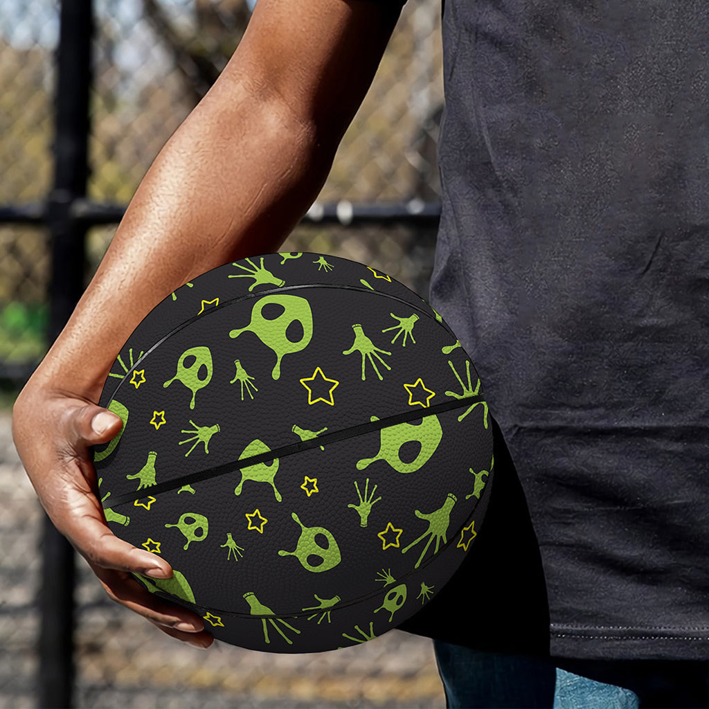 Cute Green Alien Pattern Print Basketball