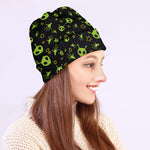 Cute Green Alien Pattern Print Beanie