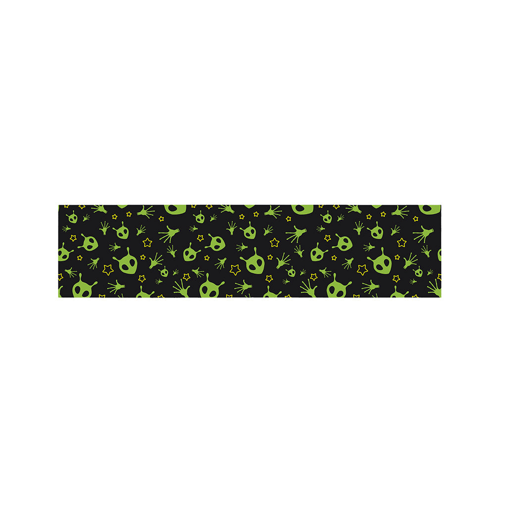 Cute Green Alien Pattern Print Bed Runner