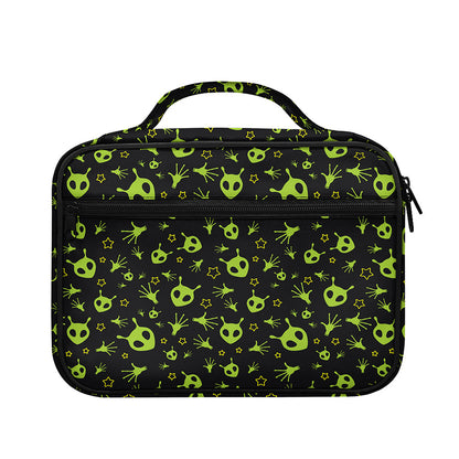 Cute Green Alien Pattern Print Briefcase Bible Bag