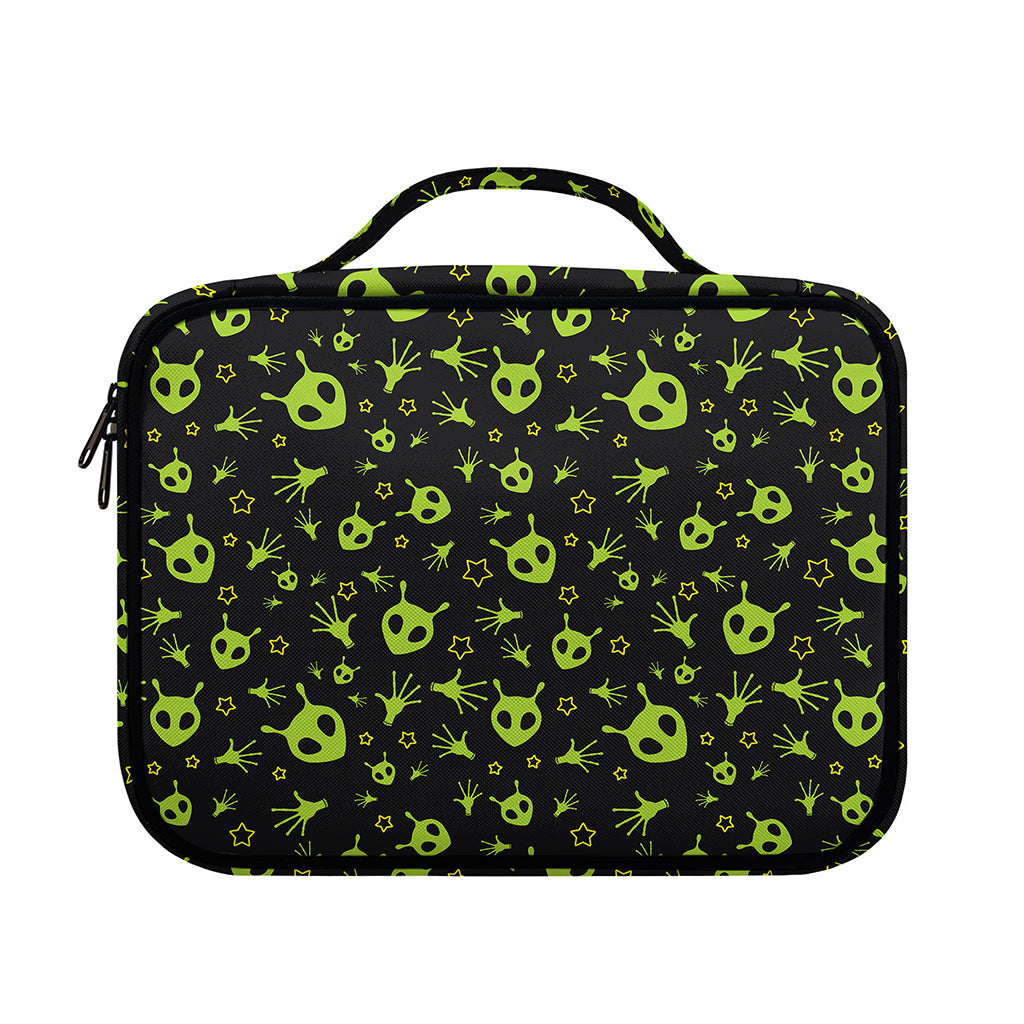 Cute Green Alien Pattern Print Briefcase Bible Bag
