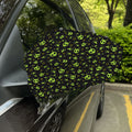 Cute Green Alien Pattern Print Car Side Mirror Covers
