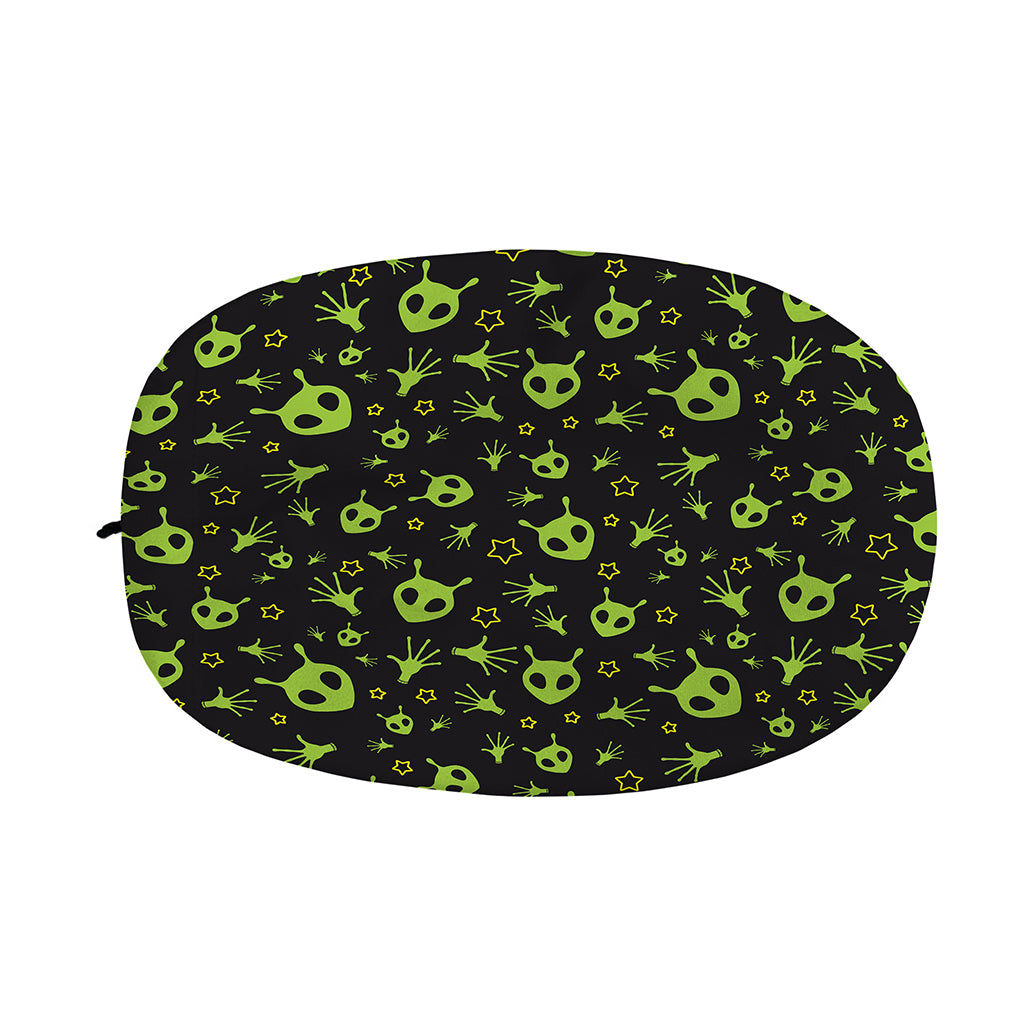 Cute Green Alien Pattern Print Car Side Mirror Covers