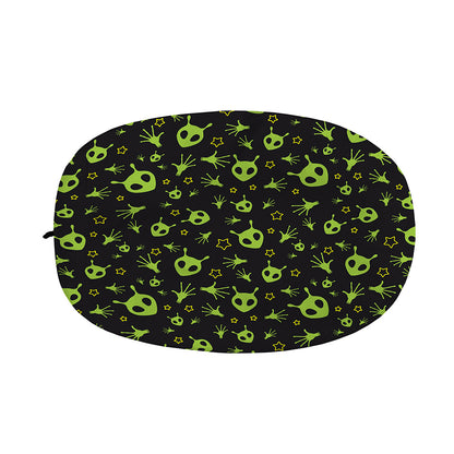 Cute Green Alien Pattern Print Car Side Mirror Covers